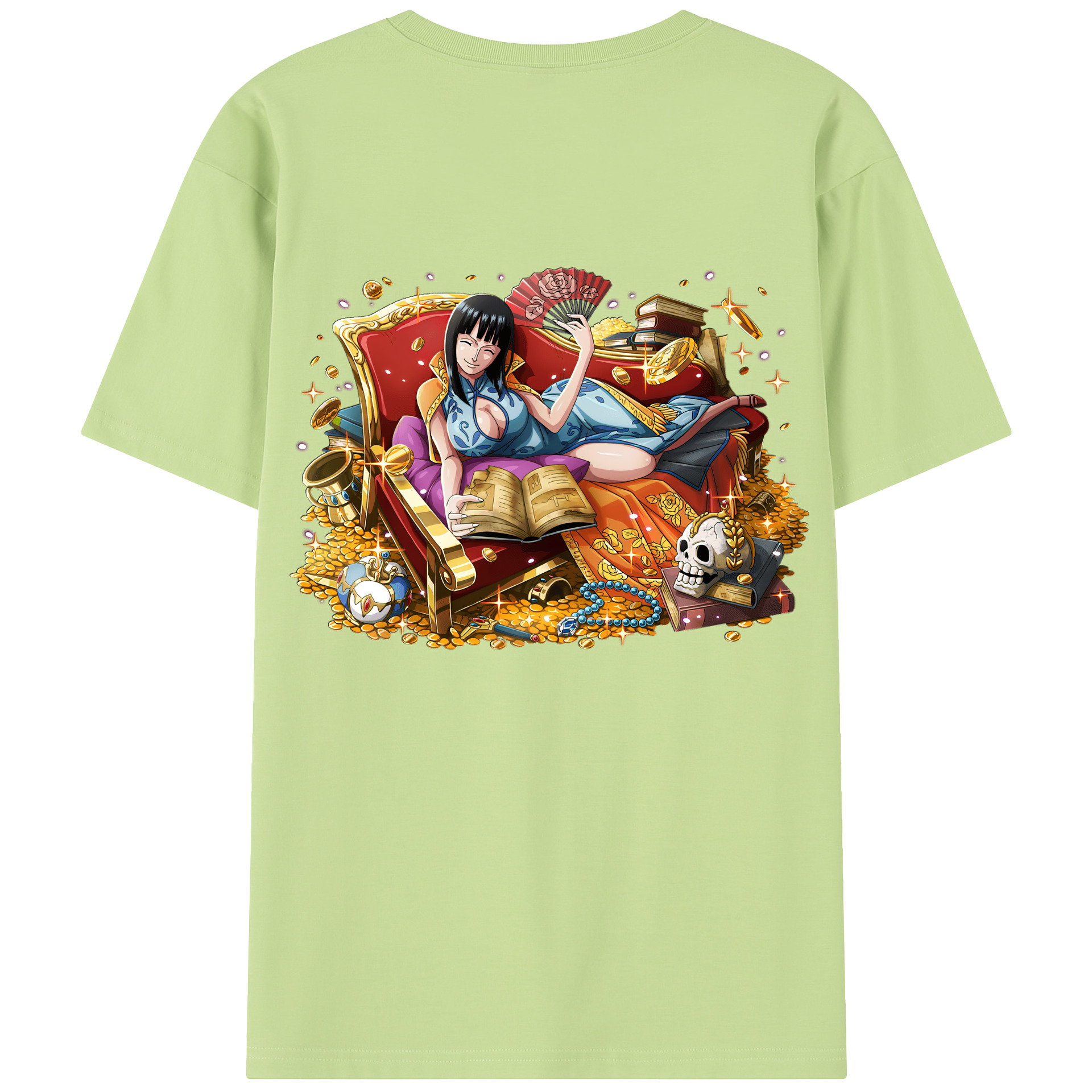ワンピース ニコ・ロビン ONE PIECE Nico Robin 綿100％半袖Tシャツ（背面プリント）
